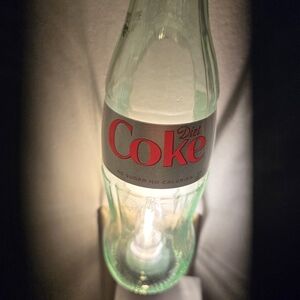 Diet Coke Glass Bottle Night Light, With Light Sensor Automatically Turns On